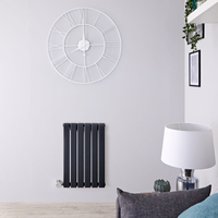 Design Heizkörper Elektrisch Horizontal Einlagig Anthrazit 635mm x 420mm inkl. ein 400W Heizelement - Delta