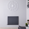 Design Heizkörper Elektrisch Horizontal Einlagig Anthrazit 635mm x 826mm inkl. ein 1000W Heizelement - Revive
