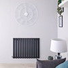 Design Heizkörper Elektrisch Horizontal Einlagig Anthrazit 635mm x 840mm inkl. ein 800W Heizelement - Delta