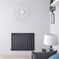 Design Heizkörper Elektrisch Horizontal Einlagig Anthrazit 635mm x 840mm inkl. ein 800W Heizelement - Delta