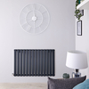 Design Heizkörper Elektrisch Horizontal Einlagig Anthrazit 635mm x 980mm inkl. ein 800W Heizelement - Delta