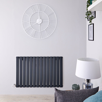 Design Heizkörper Elektrisch Horizontal Einlagig Anthrazit 635mm x 980mm inkl. ein 800W Heizelement - Delta