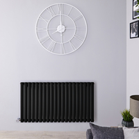 Design Heizkörper Elektrisch Horizontal Einlagig Matt-Schwarz 635mm x 1180mm inkl. 2x 800W Heizelemente - Revive