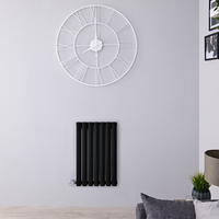 Design Heizkörper Elektrisch Horizontal Einlagig Matt-Schwarz 635mm x 413mm inkl. ein 400W Heizelement - Revive