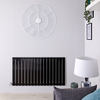 Design Heizkörper Elektrisch Horizontal Einlagig Schwarz 635mm x 1190mm inkl. ein 1000W Heizelement - Delta