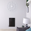 Design Heizkörper Elektrisch Horizontal Einlagig Schwarz 635mm x 420mm inkl. ein 400W Heizelement - Delta