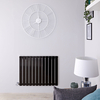 Design Heizkörper Elektrisch Horizontal Einlagig Schwarz 635mm x 840mm inkl. ein 800W Heizelement - Delta