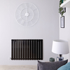 Design Heizkörper Elektrisch Horizontal Einlagig Schwarz 635mm x 980mm inkl. ein 800W Heizelement - Delta