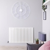 Design Heizkörper Elektrisch Horizontal Einlagig Weiß 635mm x 1000mm inkl. 1x 1200W Heizelemente - Sloane