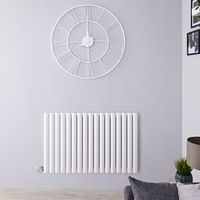 Design Heizkörper Elektrisch Horizontal Einlagig Weiß 635mm x 1000mm inkl. ein 1000W Heizelement - Revive