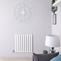Design Heizkörper Elektrisch Horizontal Einlagig Weiß 635mm x 630mm inkl. ein 600W Heizelement - Delta