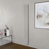 Design Heizkörper Elektrisch,  vertikal,  B 236mm - Weiß (Pearl White) - Höhe,  Thermostat und Kabelabdeckung wählbar - Revive Hudson Reed