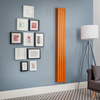 Design Heizkörper Elektrisch,  vertikal,  B 236mm,  Sunset Orange - Höhe,  Thermostat & Kabelabdeckung wählbar - Revive