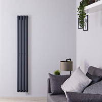Design Heizkörper Elektrisch Vertikal Einlagig Anthrazit 1600mm x 236mm inkl. ein 800W Heizelement - Revive