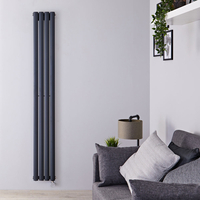 Design Heizkörper Elektrisch Vertikal Einlagig Anthrazit 1780mm x 236mm inkl. ein 800W Heizelement - Revive