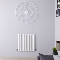 Design Heizkörper Horizontal 600x595mm Einlagig 558W Weiß - Paneelheizkörper - Revive,  von Hudson Reed