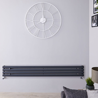 Design Heizkörper Horizontal Anthrazit 236mm x 1600mm 517W (einlagig) - Revive Slim