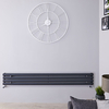 Design Heizkörper Horizontal Anthrazit 236mm x 1780mm 646W (einlagig) - Revive Slim