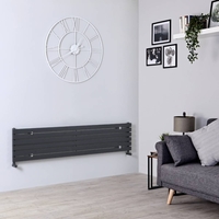 Design Heizkörper Horizontal Anthrazit 354mm x 1600mm 773W (einlagig) - Sloane