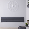 Design Heizkörper Horizontal Anthrazit 354mm x 1600mm 814W (einlagig) - Revive