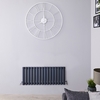 Design Heizkörper Horizontal Anthrazit 400 x 1000mm 691W - Revive,  unter Fenster,  von Hudson Reed