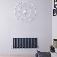 Design Heizkörper Horizontal Anthrazit 400mm x 1000mm 691W (einlagig) - Revive