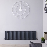 Design Heizkörper Horizontal Anthrazit 400mm x 1416mm 975W - Revive