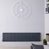 Design Heizkörper Horizontal Anthrazit 400mm x 1647mm 1138W (einlagig) - Revive