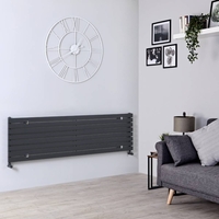 Design Heizkörper Horizontal Anthrazit 472mm x 1780mm 1144W (einlagig) - Sloane