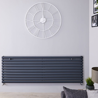 Design Heizkörper Horizontal Anthrazit 590mm x 1780mm 1476W (einlagig) - Revive