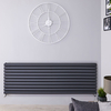 Design Heizkörper Horizontal Anthrazit 590mm x 1780mm 2066W (doppellagig) - Revive