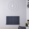 Design Heizkörper Horizontal Anthrazit 635mm x 1000mm 1584W (doppellagig) - Revive