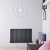 Design Heizkörper Horizontal Anthrazit 635mm x 1000mm 1587W (doppellagig) - Sloane