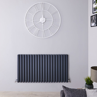 Design Heizkörper Horizontal Anthrazit 635mm x 1180mm 1863W (doppellagig) - Revive