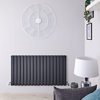 Design Heizkörper Horizontal Anthrazit 635mm x 1190mm 1624W (doppellagig) - Delta