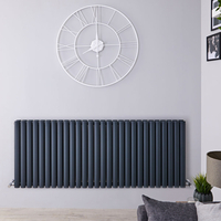 Design Heizkörper Horizontal Anthrazit 635mm x 1647mm 2609W (doppellagig) - Revive