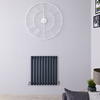 Design Heizkörper Horizontal Anthrazit 635mm x 590mm 597W (einlagig) - Revive