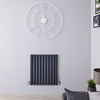 Design Heizkörper Horizontal Anthrazit 635mm x 590mm 931W (doppellagig) - Revive