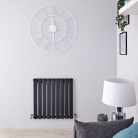 Design Heizkörper Horizontal Anthrazit 635mm x 630mm 563W (einlagig) - Delta