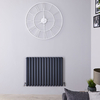 Design Heizkörper Horizontal Anthrazit 635mm x 826mm 1304W (doppellagig) - Revive