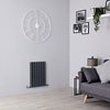 Design Heizkörper Horizontal (doppellagig) 600mm x 413mm - Anthrazit - Revive