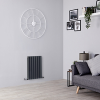 Design Heizkörper Horizontal (doppellagig) 600mm x 413mm - Anthrazit - Revive