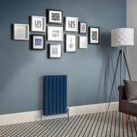 Design Heizkörper Horizontal (Doppellagig) 635mm x 420mm Blau (Deep Sea Blue) - Delta