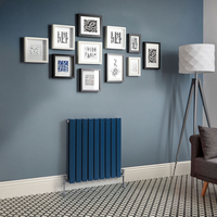 Design Heizkörper Horizontal (Doppellagig) 635mm x 630mm Blau (Deep Sea Blue) - Delta