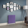 Design Heizkörper Horizontal (Doppellagig) 635mm x 630mm Lila (Lush Purple) - Delta