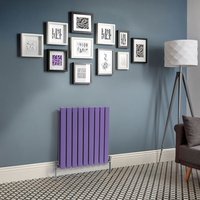 Design Heizkörper Horizontal (Doppellagig) 635mm x 630mm Lila (Lush Purple) - Delta