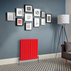 Design Heizkörper Horizontal (Doppellagig) 635mm x 630mm Rot (Siamese Red) - Delta
