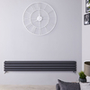 Design Heizkörper Horizontal Doppellagig Anthrazit 236mm x 1780mm 921W - Revive,  von Hudson Reed