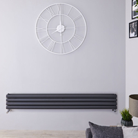 Design Heizkörper Horizontal Doppellagig Anthrazit 236mm x 1780mm 921W - Revive,  von Hudson Reed