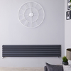 Design Heizkörper Horizontal Doppellagig Anthrazit 354 x 1600mm 1101W,  von Hudson Reed